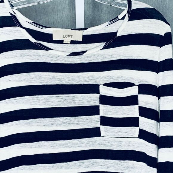 Ann Taylor LOFT  Striped Pullover‎ Top M - Picture 4 of 8